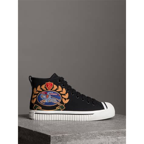 burberry embroidered sneakers|burberry high top sneakers.